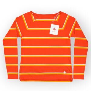 BOAST x Minnie Mortimer (M) Resort Raglan Pique Boatneck Stripe cotton-spandex